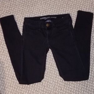 Black American Eagle Skinny Jeggings
